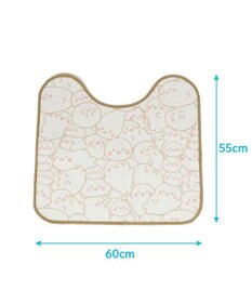 Mother garden しろたん トイレマット つみつみ柄 55cm×60cm トイレ用品