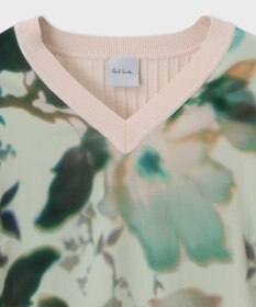 Paul Smith 【洗える】Lens Blur Botanical コンビ ニット