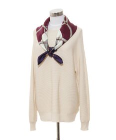 MOONBAT FURLA ビットチェーン柄シルク100%スカーフ 88×88cm