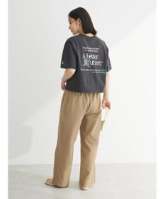 Green Parks 綿麻混イージーワイドパンツ