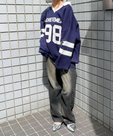 WEGO ナンバリングジャガードニット