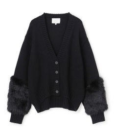 BEIGE， 【洗える】CHESTER / フェイクファーVネックカーディガン