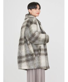 AMERICAN HOLIC チェックコクーンミディコート