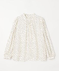 ANY 【洗濯機可・UVケア・接触冷感】フリルネックブラウス