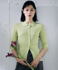 自由区 【カトリエムブーケ】Cotes melangees a la soie ボタンフロントトップス