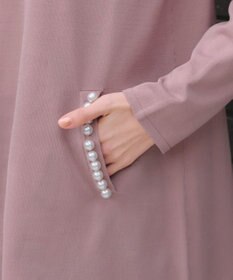 Tiaclasse 【洗える】パールポケット付きニットチュニックパーカー