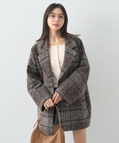 earth music&ecology オーバーテーラードジャケット　チェック