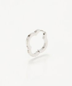 Phoebe 【金属アレルギー対応】フラワーワンタッチフープピアス　シルバー/サージカルステンレス（片耳）