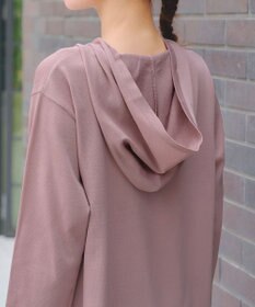 Tiaclasse 【洗える】パールポケット付きニットチュニックパーカー