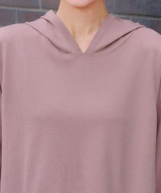 Tiaclasse 【洗える】パールポケット付きニットチュニックパーカー