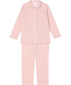 Wing パジャマ 長袖 長ズボン さらさらとした肌ざわり 接結天竺素材(肌側) すっきりとしたシルエット シャツタイプ  レディース EP5064 ウイング／ワコール