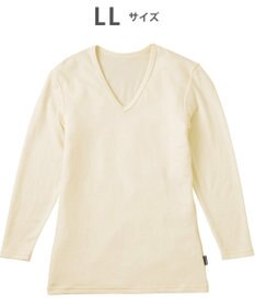 WACOAL MEN インナー メンズ 発熱インナー【エクス（R）】 吸湿発熱繊維 保温性 消臭性（汗臭・加齢臭） ストレッチ素材 深めVネック 8分袖 GL6221 /ブロス