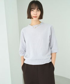 UNFILO L ベロアモール ハーフスリーブニット