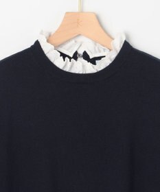 組曲 【WEB限定】レースフリルスタンド ニット