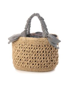 UNBILLION カシュカシュ cachecache / 下がりリボン柄編みトート