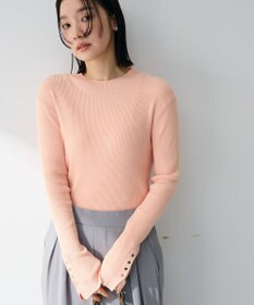 Green Parks 袖口金釦リブニットプルオーバー