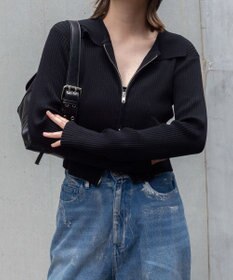 WEGO Wジップコンパクトニットカーデ