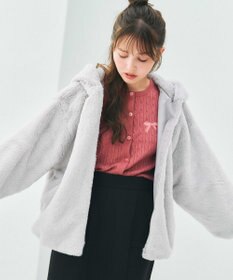 Feroux フード付きフェイクファー パーカー