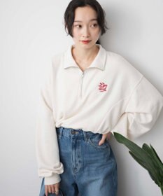 WEGO 【新色追加】ドロストデザインハーフZIPスウェット