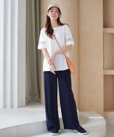 Tiaclasse L クリスタルプリーツパンツ