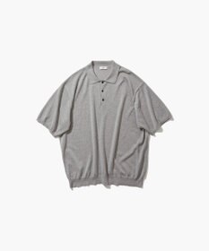 ATON COTTON WASHI KNIT | ハーフスリーブポロセーター - UNISEX