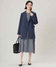 自由区 【カタログ掲載・セットアップ対応・洗える】ジオメトリックフラワードットプリント スカート