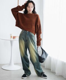 WEGO ミックスカーラーショートニット