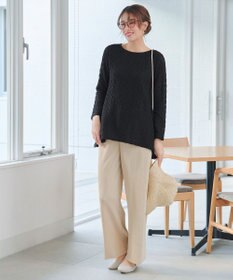 Tiaclasse L クリスタルプリーツパンツ