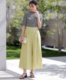 ANY SIS L 【接触冷感・UVカット・速乾】スムージーポリエステルタックフレア パンツ