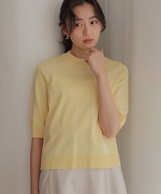 組曲 S マイラックカラー 6分袖 ニット