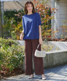 Tiaclasse L クリスタルプリーツパンツ