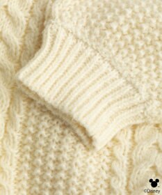 earth music&ecology 【予約】Disney/ポイントミッキーケーブルニット