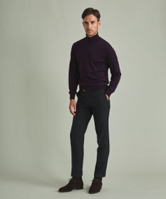 GOTAIRIKU 【家庭洗濯可能】イタリア糸 ハイゲージ タートルニット