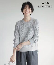 J.PRESS LADIES L 【WEB限定カラーあり・洗える】EIGER CORD ALAN クルーネックプルオーバー ニット