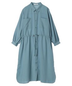Green Parks ミディ丈ドロストシャツワンピース