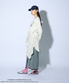 Green Parks ＡＮＧＥＬ　ＢＬＵＥ箔プリントＺＩＰカーディガン