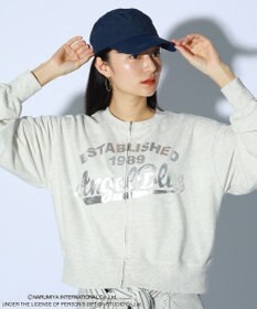 Green Parks ＡＮＧＥＬ　ＢＬＵＥ箔プリントＺＩＰカーディガン