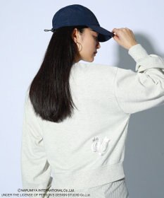 Green Parks ＡＮＧＥＬ　ＢＬＵＥ箔プリントＺＩＰカーディガン