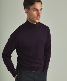 GOTAIRIKU 【家庭洗濯可能】イタリア糸 ハイゲージ タートルニット