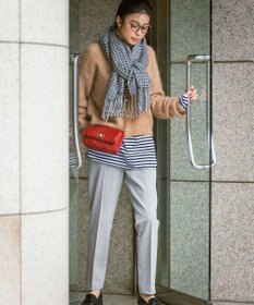 自由区 【撥水加工・洗える】TRギャバ裏起毛テーパード パンツ