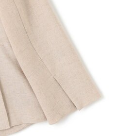 BEIGE， 【洗える】CAROLE / リネンライクノーカラーハーフ丈ジャケット