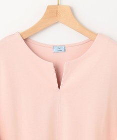 組曲 【汗ジミ防止・撥水】GIZAプレーティング天竺袖フリル カットソー