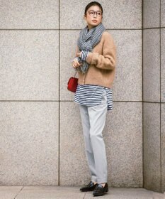 自由区 【撥水加工・洗える】TRギャバ裏起毛テーパード パンツ