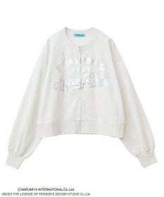 Green Parks ＡＮＧＥＬ　ＢＬＵＥ箔プリントＺＩＰカーディガン