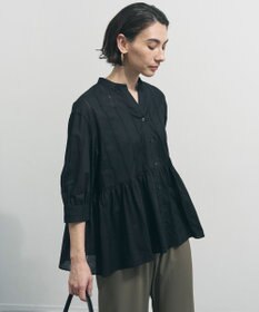 UNFILO ペプラム ギャザーブラウス