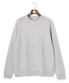 J.PRESS MEN 【KING SIZE】【Cash Lamb's Wool】ケーブルクルーネック ニット_25年モデル