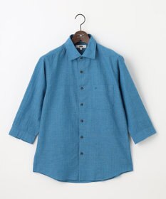 JOSEPH ABBOUD 【サステイナブル・７分袖】リヨセルリネンシャンブレー シャツ