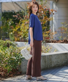 Tiaclasse L クリスタルプリーツパンツ