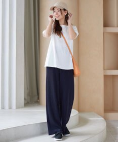 Tiaclasse L クリスタルプリーツパンツ