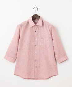 JOSEPH ABBOUD 【サステイナブル・７分袖】リヨセルリネンシャンブレー シャツ